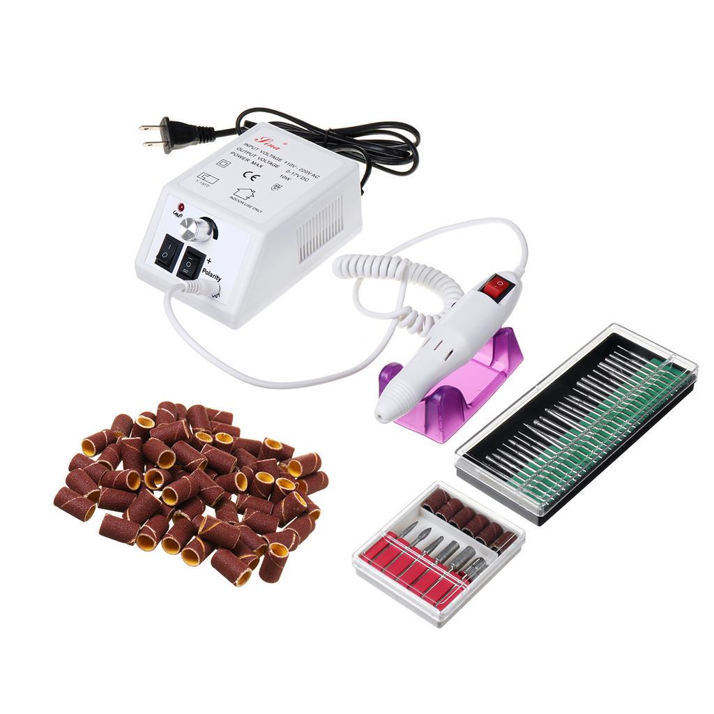Electric Nail Art File Drill Manicure Polisher Machine Pedicure Care Sander Grinder Salon Kit