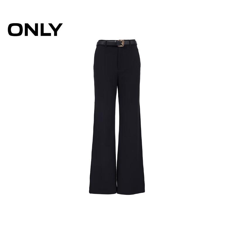 ONLY Women's High-Waist Hidden Placket Flared Casual Trousers