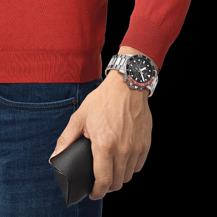 Tissot Starfish Collection Quartz Movement Men's Watches Watch 45.5mm Black Dial Stainless Steel Case T120.417.11.051.01
