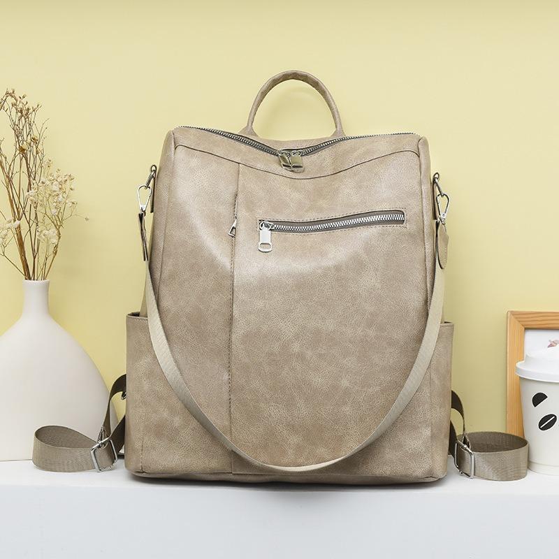 Rucksack Damen neue Mode Retro große Kapazität schlichter Damen Reise-Rucksack groß
