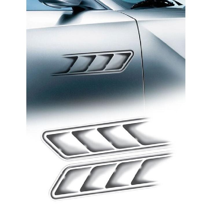2× Car Sticker Auto Air Flow Fender Side Vent Decal Decor Universal Accessories