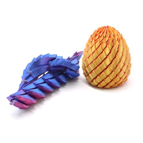Twist Fidget Egg 3D Printed Spiral Fidget Dragon Egg Smooth Rotating Stress Relief Desk Toy Unique Easter Basket Stuffers for Adults Relaxation