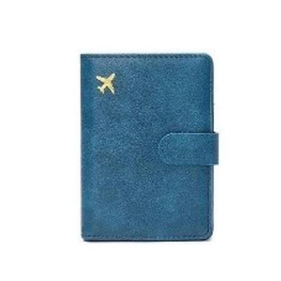 

Star Clair Leather Passport Simple Perfect for International Passport x x vch00006 Case, Skimming-Proof, Lightweight, Stylish, Design, Travel, Cover, синій