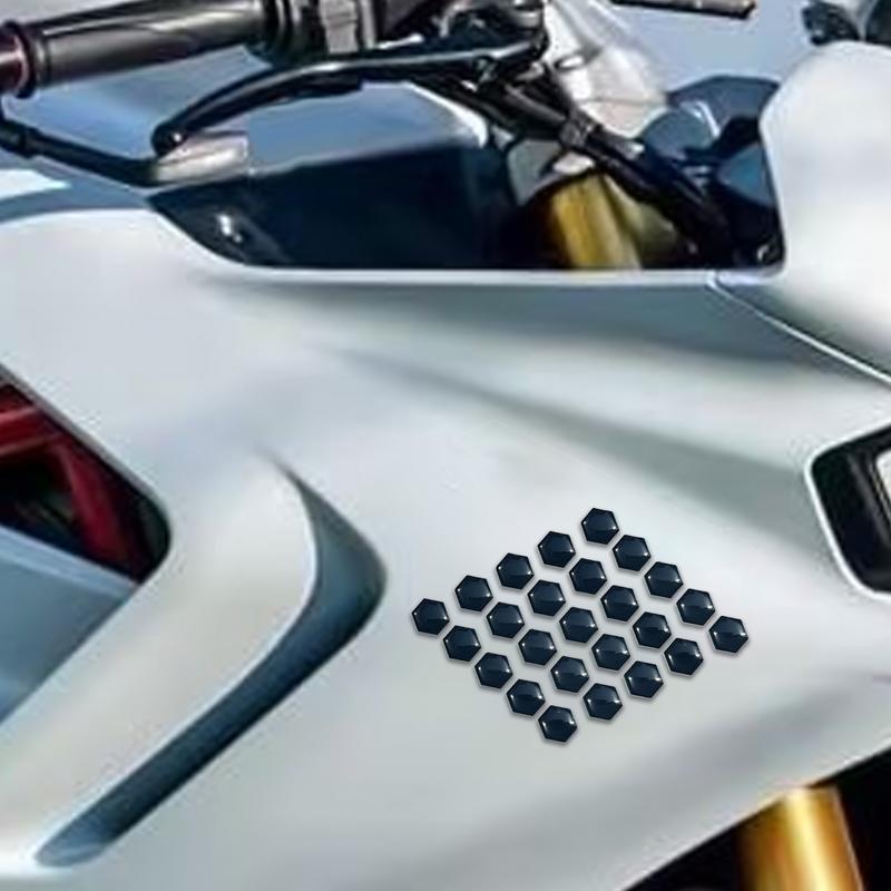 Kratzfeste Motorradaufkleber Motorrad Schutzpad 3D Sechseckig Wasserdichte Gummiaufkleber Lackaufkleber für Männer