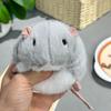 Fluffy Stuffed Hamster Plush Toy Soft Kawaii Rat Doll Cute Stress Relief Sleep Companion for Children Bedside Nap Pillow