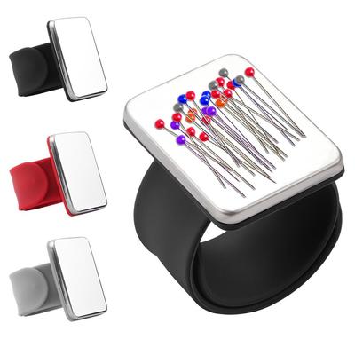 Magnetisk synålskudde Silikon Handled Nål Pad Säker Armband Nål Kudde Förvaring Synålar Armband Nålhållare