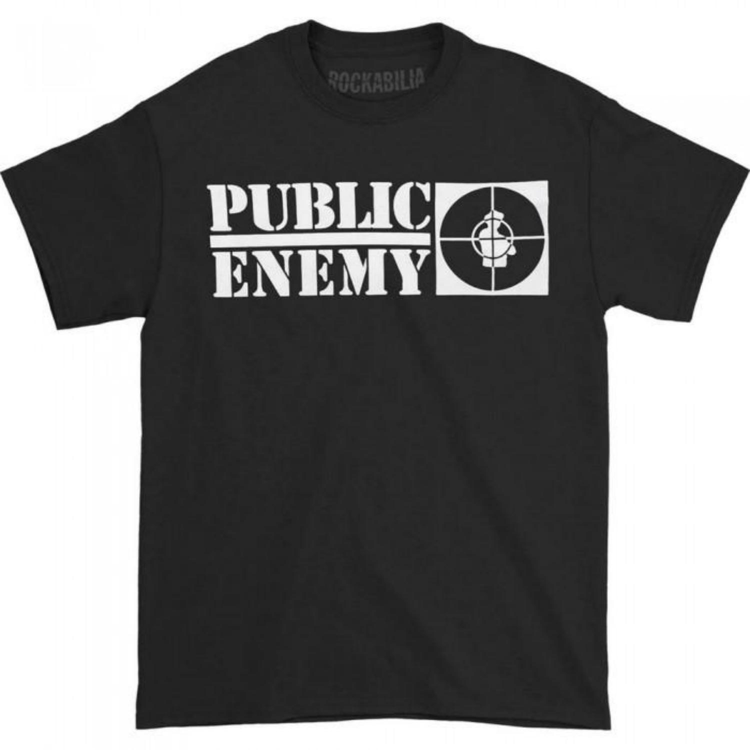 

Public Enemy Unisex Adult Crosshairs Logo Cotton T-Shirt S чёрный