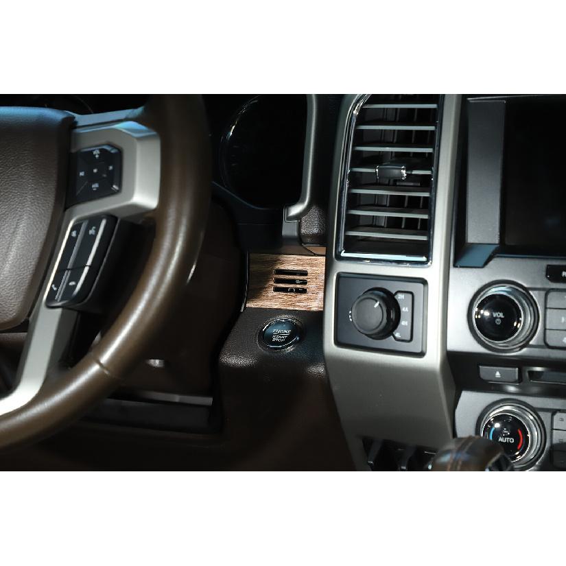 Wood Grain Central Control Decor Strips Trim For Ford F150 2015- Low Version