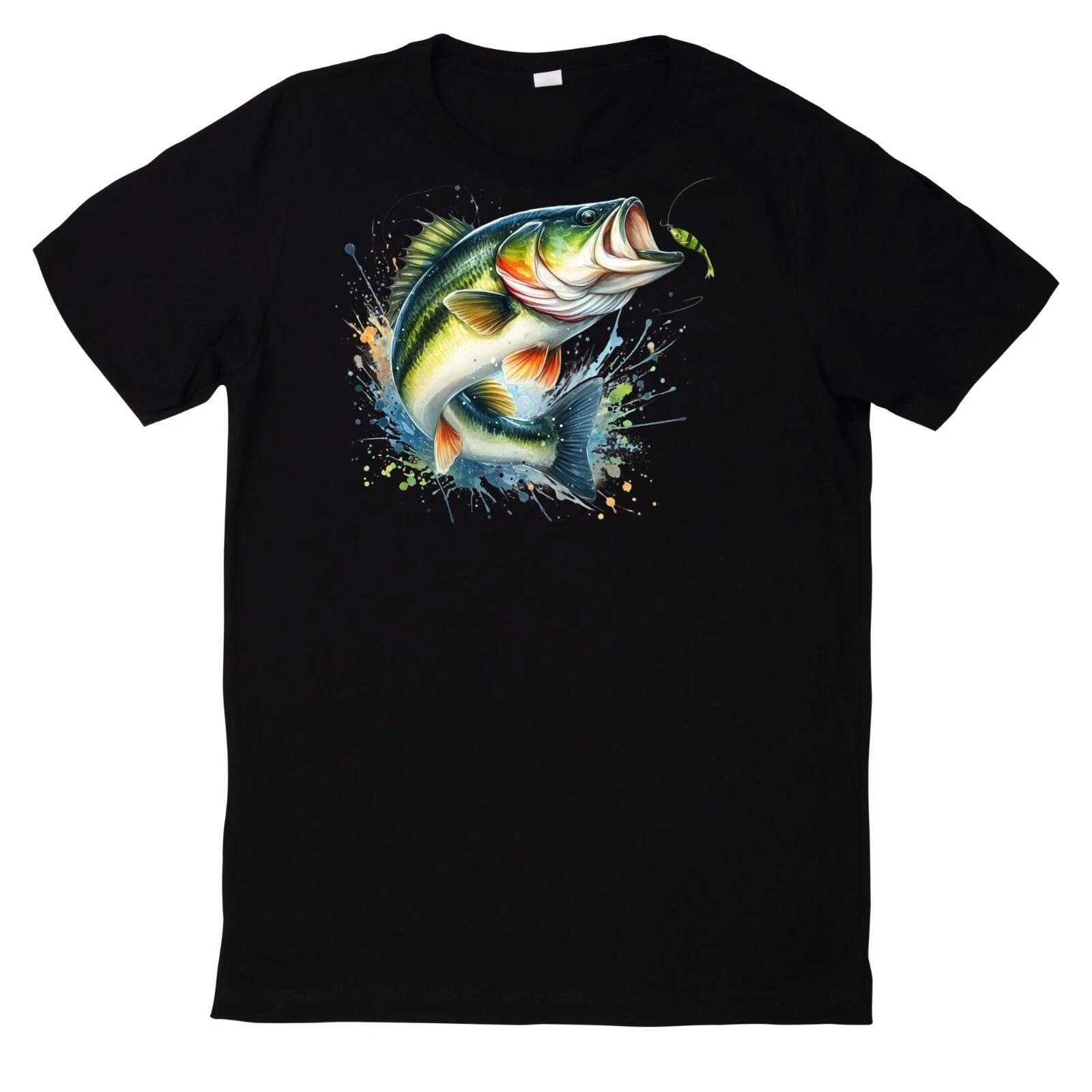 T-Shirt Lustiges Angler Fisch Motiv M