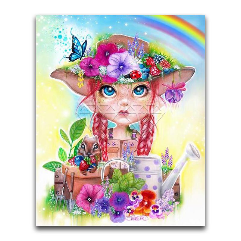 5D-Diamant-Malerei-Set zum Selbermachen, Bildschirmmädchen, Diamant-Stickerei, Strass-Dekorationen für Zuhause