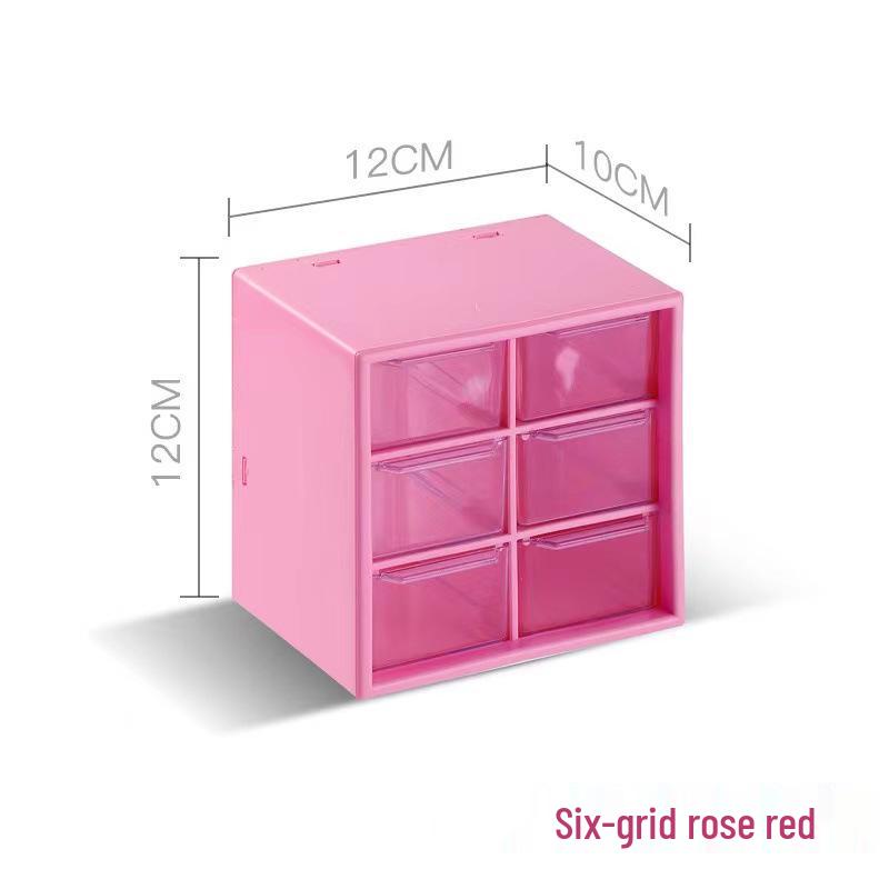 Transparent Multi-Layer Desk Organizer: Nine-Grid Drawer for Stationery and Supplies