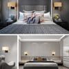 Modern LED Wall Lamp with 360° Rotation Spotlight Nordic Bedroom Wall Light for Reading Bedside Living Room Decoration 12W