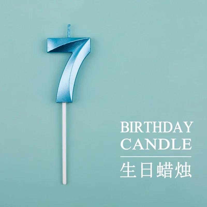 

1 шт. новые свечи на день рождения с цифрами 0-9, увеличенные большие 3D-дизайны, украшение для торта, свечи для празднования дня рождения, годовщины