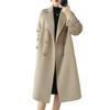 Women's Mid-Length Double-Faced Wool Coat, Spring/Autumn 2026, New Korean Style