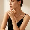 Stainless Steel Jewelry Set: Color Retention Necklace & Bracelet for Women