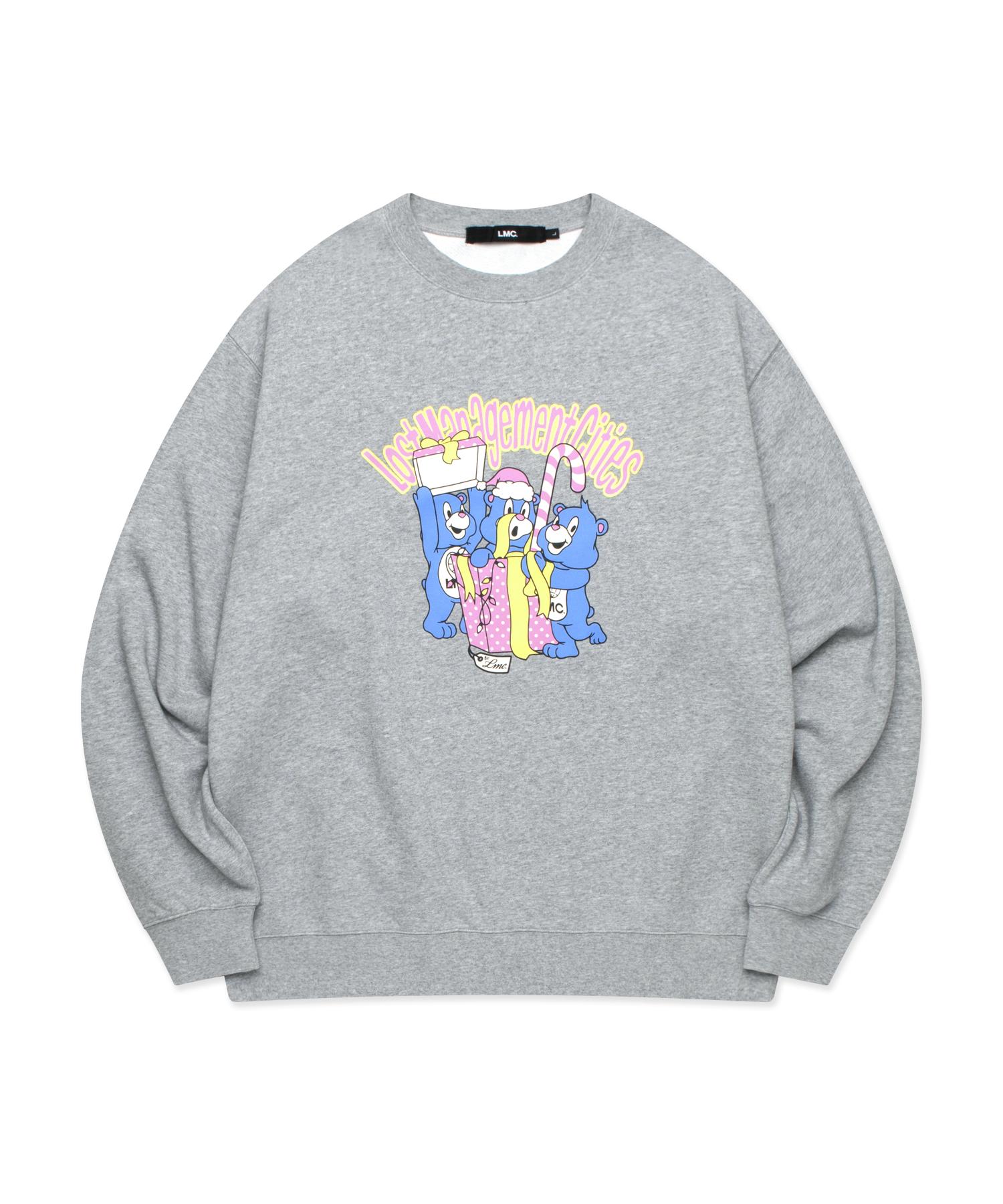 Lmc Surprise Bear Sweatshirt Heather Gray Heather Gray/Xl