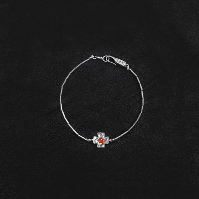 

lowool Red cross silver bracelet XL(20~21cm)