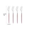 4PCS Stainless Steel Cutlery Rainbow Cake Fruit Fork Dinner Salad Fork Tableware Gold Dessert Fork For Hotel Party Kitchen Tool