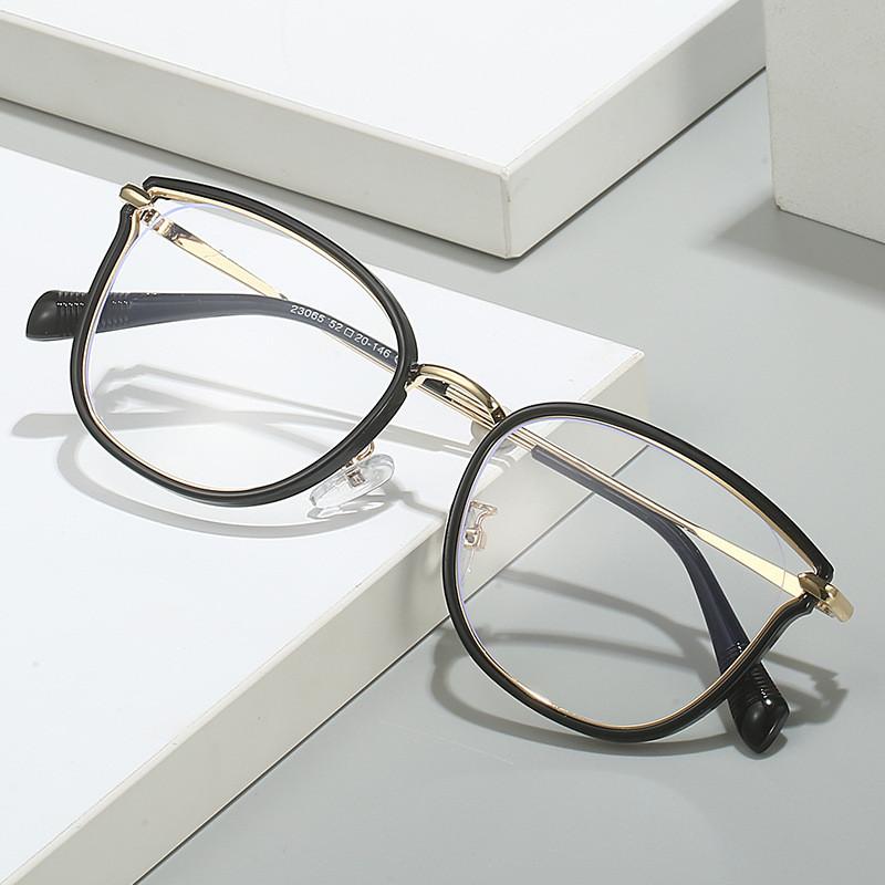 Minimalist Blue Light Glasses With Metal Tr Frame For Daily Use And Computer Work