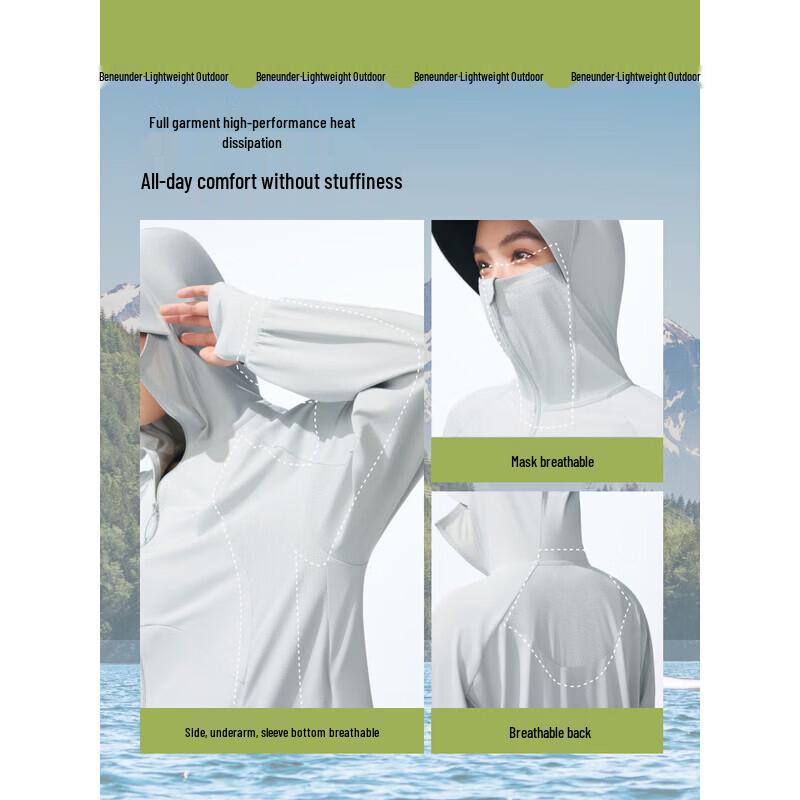 Beneunder Women's Hooded UV Protection Sun Jacket