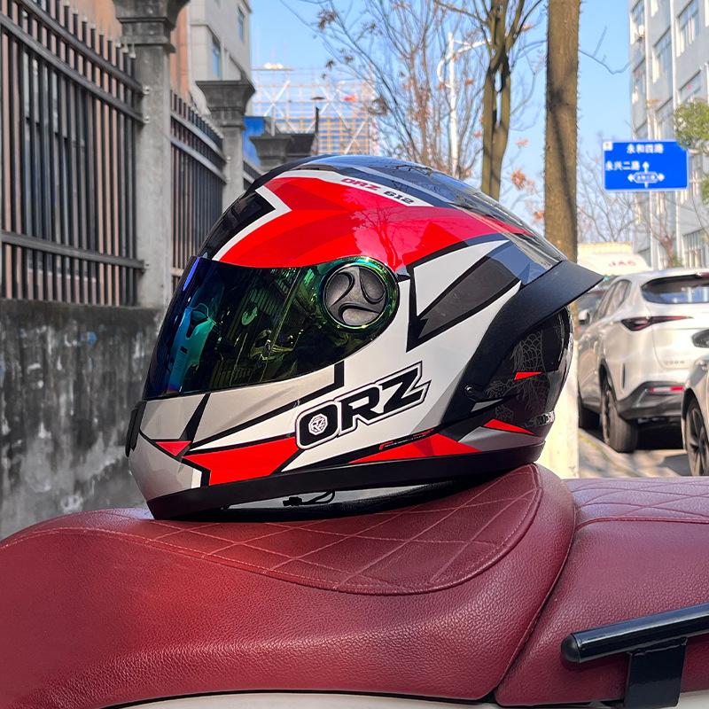 Motorcycle helmet full helmet men and women winter warm safety four seasons knight electric vehicle locomotive full