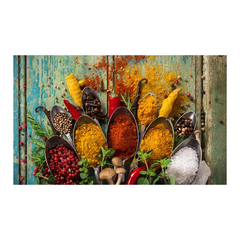 

Картина на холсте Cuadros, скандинавские постеры и принты, настенная картина с едой, картина для гостиной, зерна, специй, ложки, перца, кухни 20x30cm