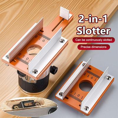 1Pc Wood Router Slotting Locator - Accurate Slotted Base Bracket For Handheld Edge Trimmer Milling Curve Cutting