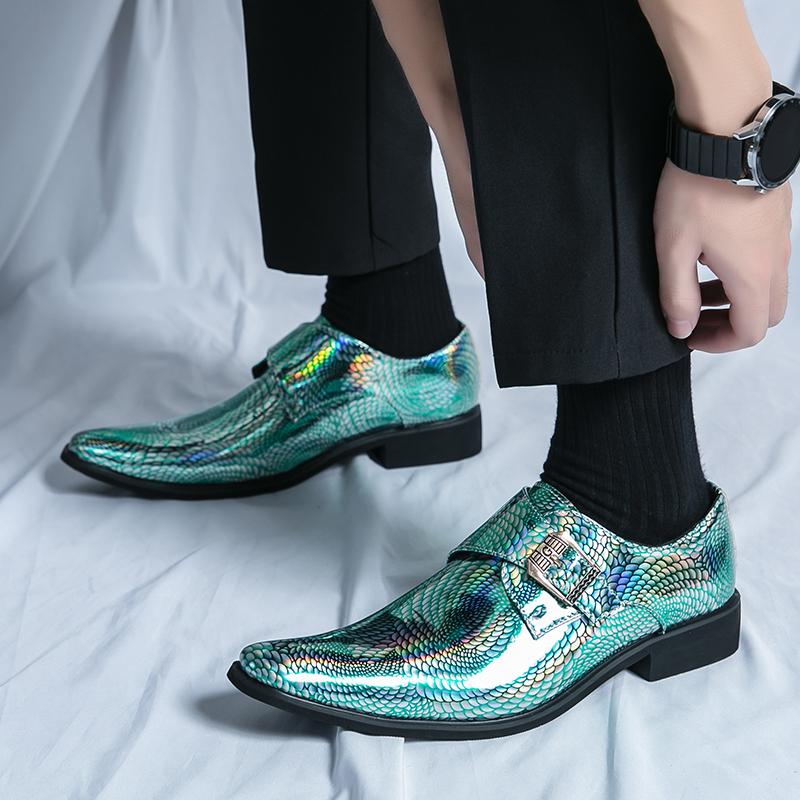 New Designer Fashion Men's Serpentine Monk Strap Oxford Shoes Moccasins Wedding Prom Homecoming Party Footwear Zapatos Hombre
