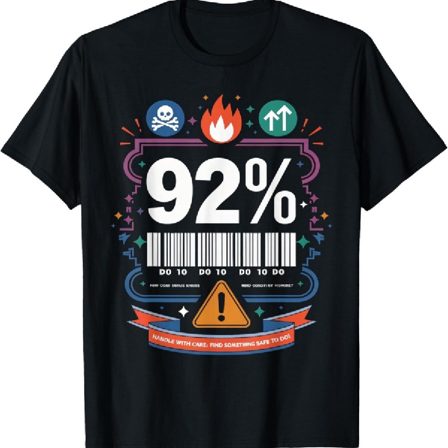 

92 Percent Warning Label Women HBCU T-Shirt XXXXXL