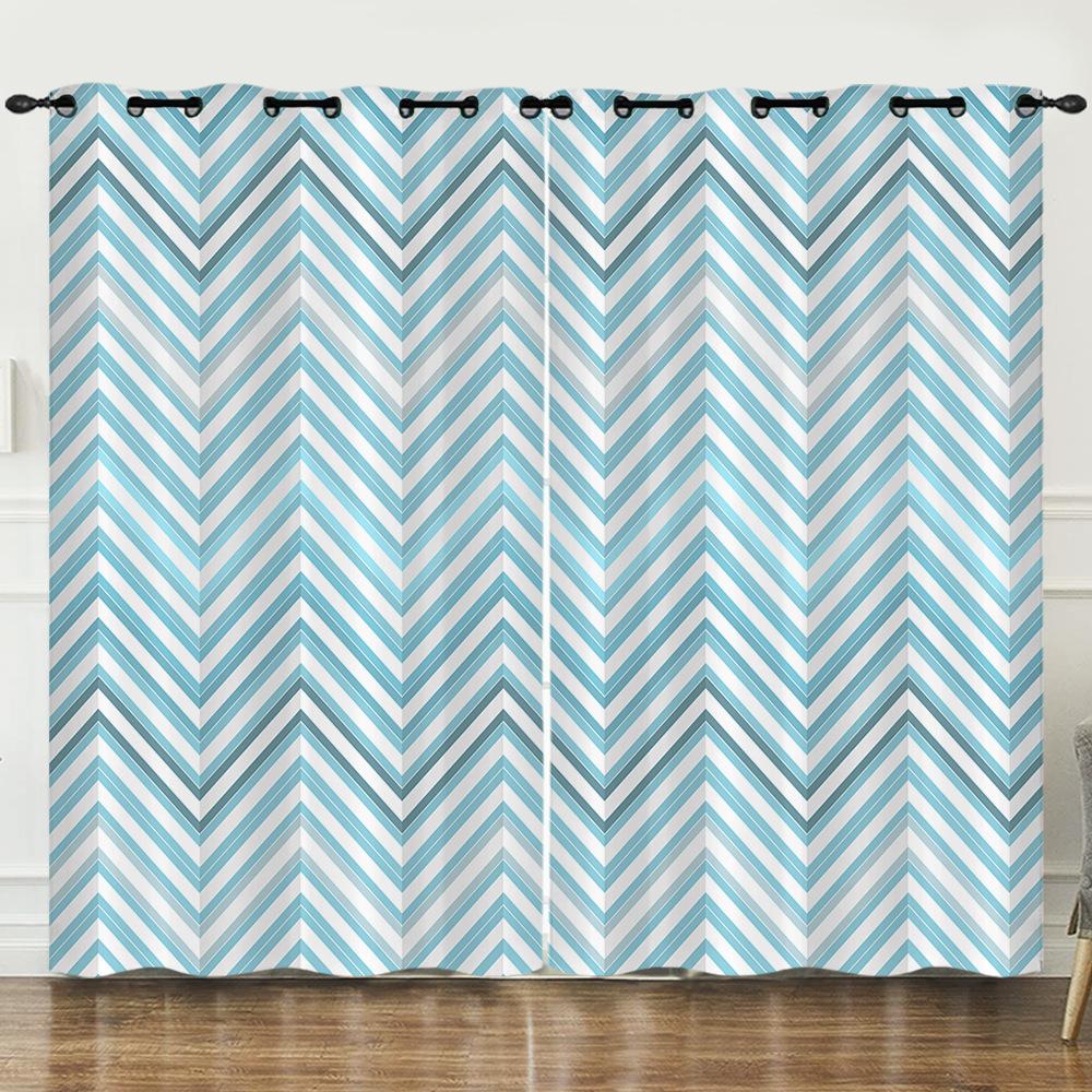 Curtain Prism 3D Digital Printing Blackout Curtain Punching