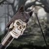 White Resin Wolf Hat Skull Head Walking Cane Fashion Decorative Steel Stick Gentleman Elegant Cosplay Cane Knob Crosier 93cm
