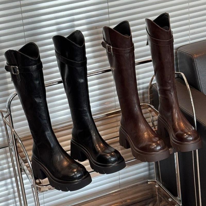 Fall/Winter 2025 New V-Mouth Thigh Boots Women's Knee-Free Fashion Boots