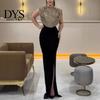 Bodycon Sequin Dress Women Glitter Round Neck Sleeveless High Waist Lady Elegant Sequins Split Long Evening Party Gown Chic Cocktail