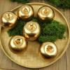 Set 12 Mere Artificiale Aurii 5.5cm Fructe Realiste din Spumă Ornament Pentru Casă Petrecere Fotografie Nuntă Decor Sezonier