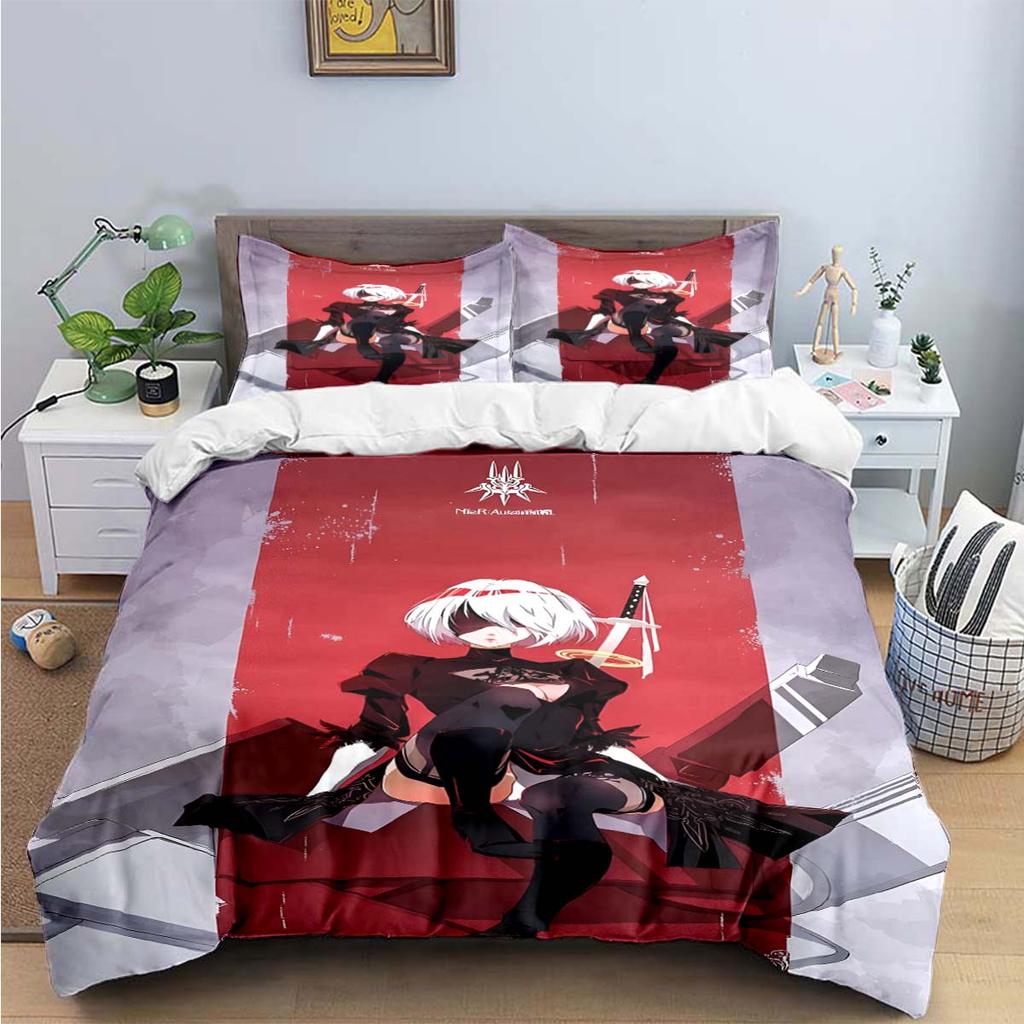 Comforter Famous Film Role A-Automata Nier Print Bedding Sets Bed Supplies Set Bed Comforter Set Bedding Set Luxury Gift