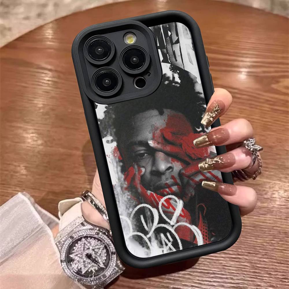 Rapper 21 Savage For IPhone 17 Pro Max 16 15 14 13 12 11 Plus Black Soft Phone Cover