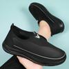 New Men's Casual Mesh Flats Breathable Shoes Male Lightweight Round Toe Flat Shoes Comfortable Slip-On Walking Shoes