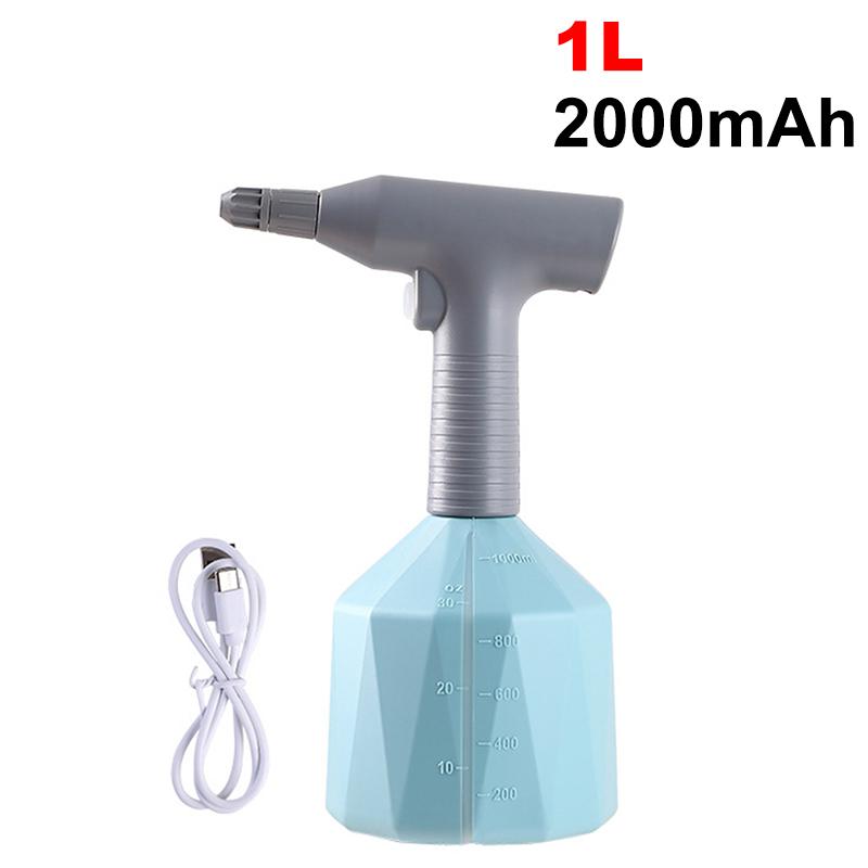 1L/2L Cordless Electric Garden Sprayer Watering Can 2000mA USB Rechargable Automatic Atomizer Plant Mister Spray Bottle