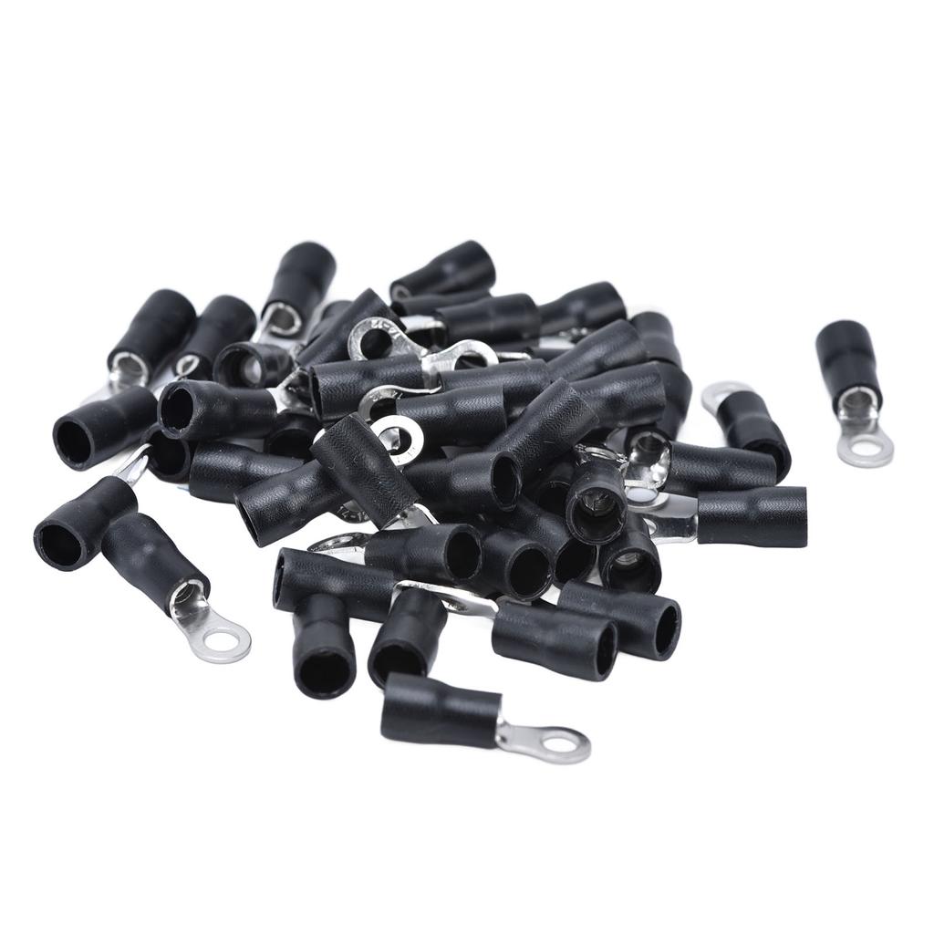 50Pcs Ring Terminal AWG14‑12 Insulated Crimp Wire Connector Set Kit for Equipment