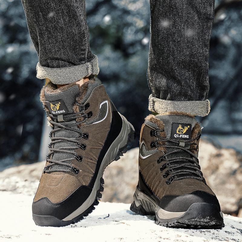 Bottes d'hiver imperméables pour hommes, bottines de neige de Style russe, grande taille 40 à 48