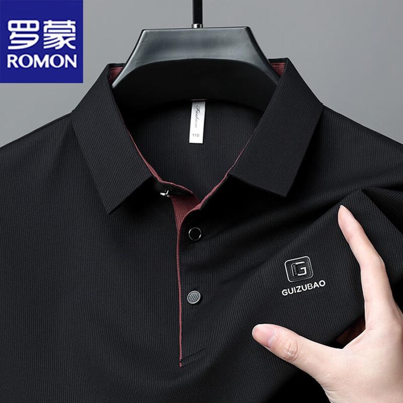 ROMON Men's Summer Business Casual Polo Shirt