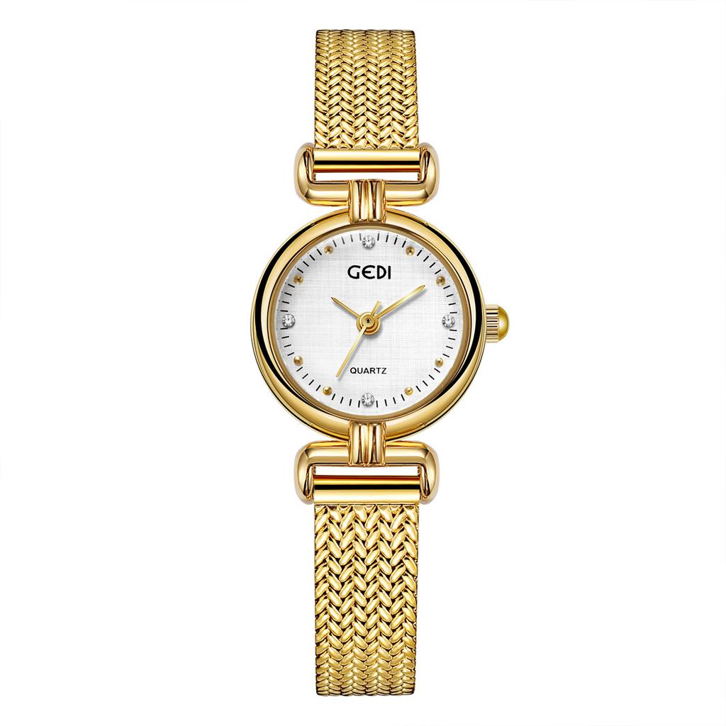 Niche High-End Women'S Watch Retro High-Value Wheat Ear Mesh With Watch Waterproof Women'S Quartz Watch