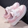 Children's Little White Shoes 2025 Autumn New White Sports Shoes, School Girl White Shoes, Air Force Board Shoes