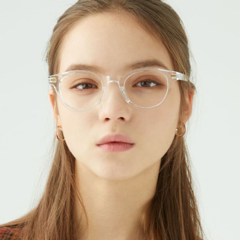 

oart Wilde CRYSTAL clear horn-rimmed glasses crystal