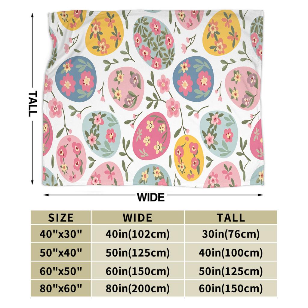 Easter Egg Blanket Quality Warm Soft  Throw Blanket Spring Kids Outdoor Novelty Bedspread