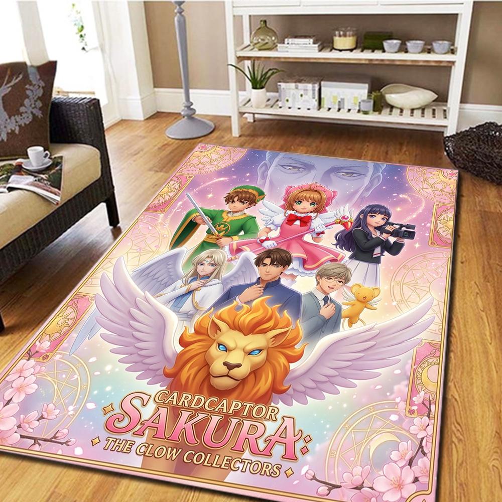 Ковер Cardcaptor Sakura для гостиной, спальни, домашний декор, крутой коврик из фильма, игровой коврик для пола -HE5 60x90cm