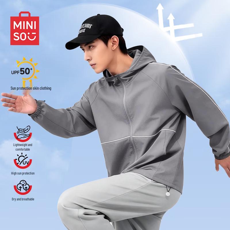 MINISO Men's Lightweight Hooded Sun Protection Jacket
