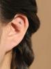 14K Gold_Barbell Type Moissanite Diamond Color Two-Way Piercing Earrings