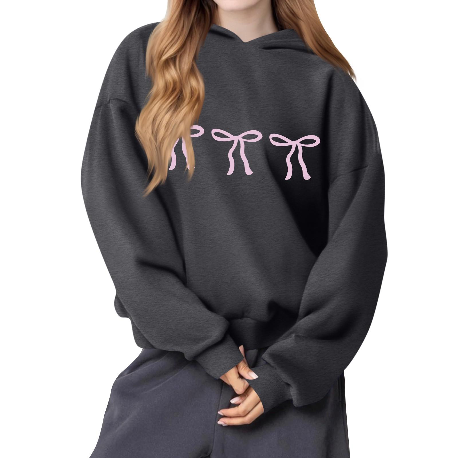 

Женская мода, женский легкий пуловер с длинными рукавами и карманами, толстовка с капюшоном в стиле консервативного стиля S