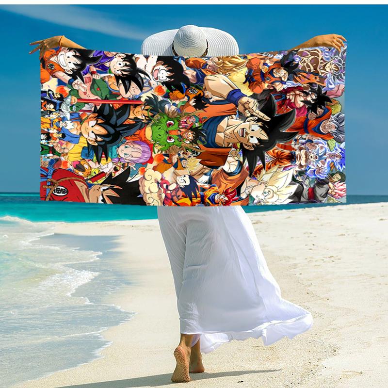 1pc Dragon Ball3 Beach Towel, Comfortable and Thick, and Swimming/Bath/Picnic/Camping Towel, Suitable for Seaside Beaches
